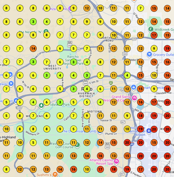 Client A December heatmap screenshot.