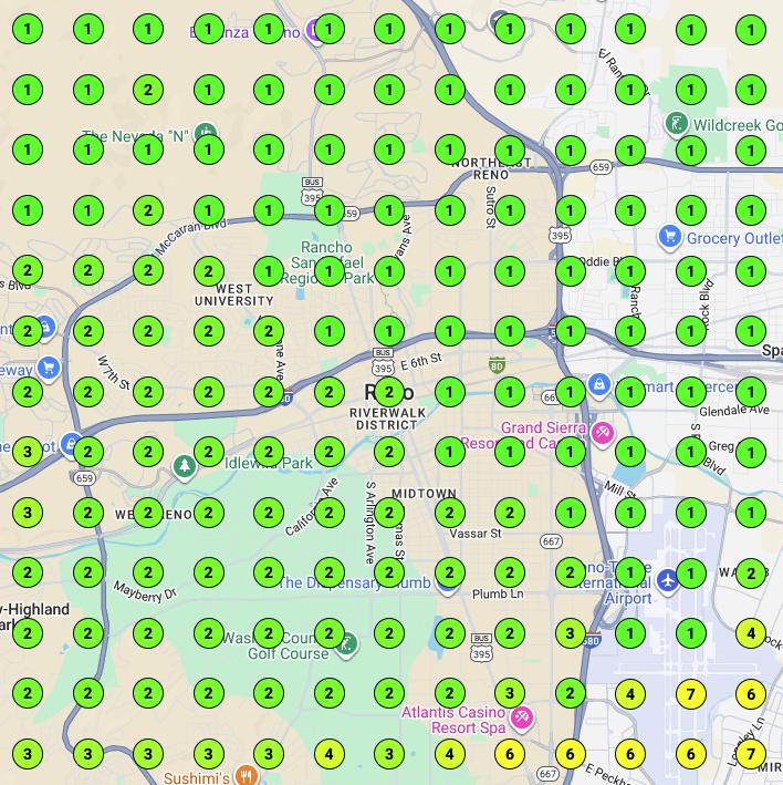 Client B December heatmap screenshot.